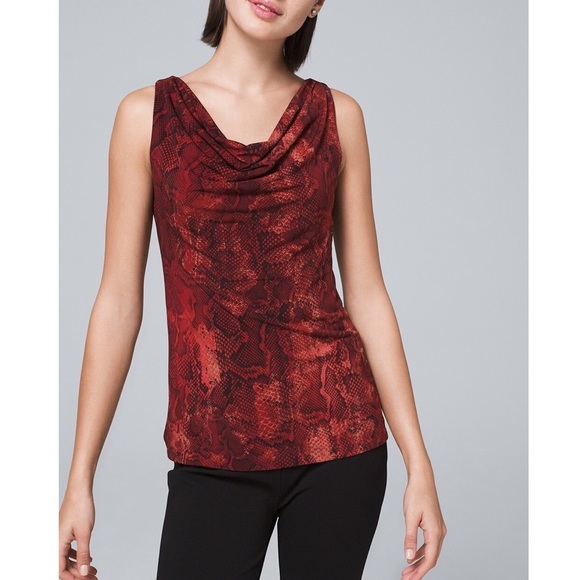 White House Black Market | Python-Print Top - Picture 1 of 16